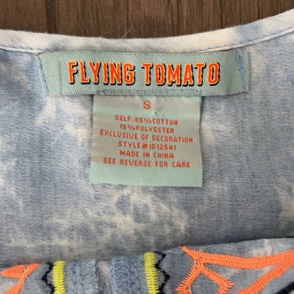 Blue/Aztec Pattern Flying Tomato Dress - Picture 6 of 9